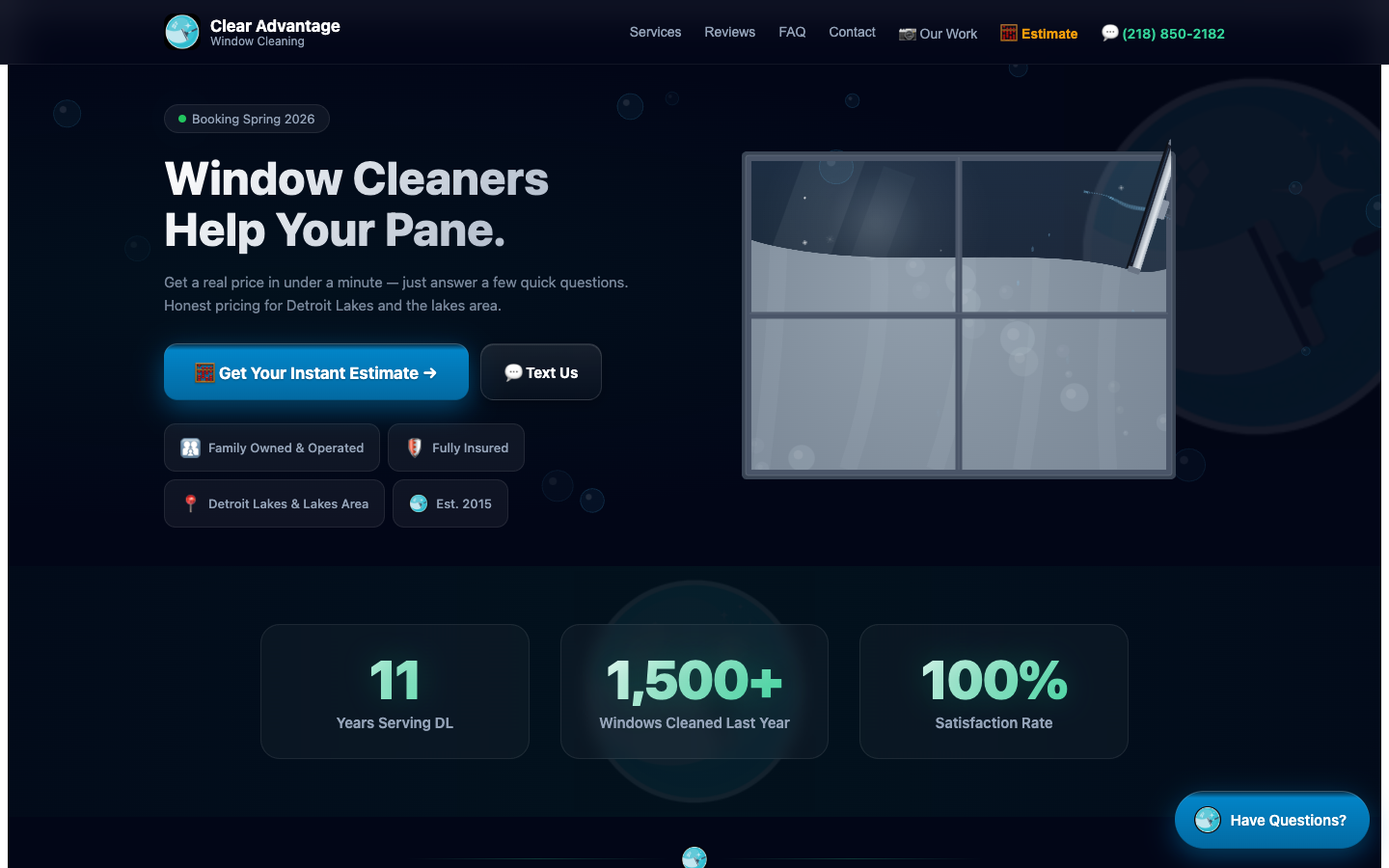 Clear Advantage Window Cleaning — original website